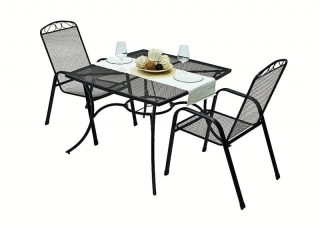 DEOKORK Záhradná kovová zostava GREY 1+2