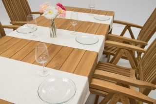 DEOKORK Záhradná teaková zostava MONTE LAGUNA 200 6x Záhradné polohovacie kreslo LAGUNA obr-2