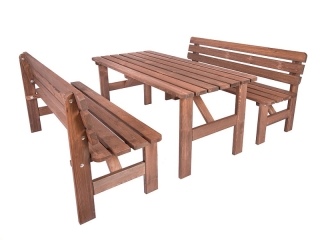 Masívná lavica z borovice drevo moderené 30 mm (rôzne dĺžky) 150 cm obr-2