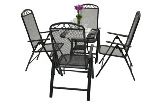 Kovová zostava OTTAWA 1+4 (60x60 cm) obr-2