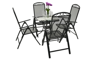 Kovová zostava OTTAWA 1+4 (60x60 cm) obr-3