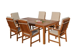 DEOKORK Záhradné kreslo pevné ENGLAND vr. podušky obr-1