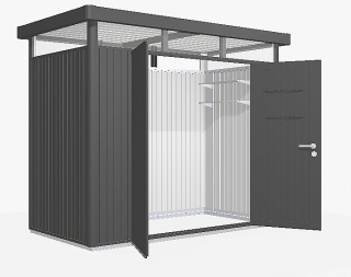 Biohort Záhradný domček BIOHORT Highline H1 duo 275 × 155 cm (tmavo šedá metalíza) obr-1