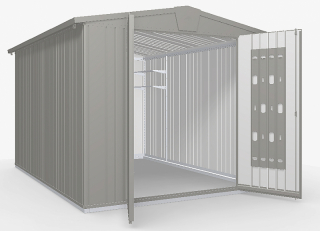 Biohort Záhradný domček BIOHORT Europa 6 - 244 × 300 cm (šedý kremeň metalíza) obr-1