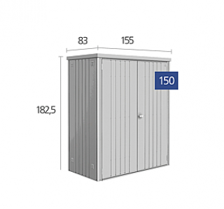 Biohort Skriňa na náradie Biohort vel. 150 155 x 83 (strieborná metalíza) 150 cm (2 krabice) obr-1
