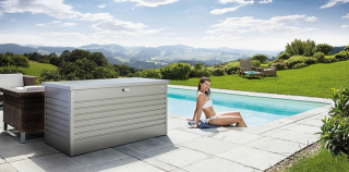 Biohort Vonkajší úložný box FreizeitBox 181 x 79 x 71 (strieborná metalíza) obr-2