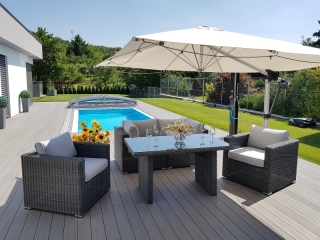 DEOKORK Ratanová 2-dielna lavica SEVILLA (antracit) obr-4