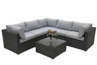 DEOKORK Ratanová variabilná zostava SEVILLA pre 5 osôb  (antracit)