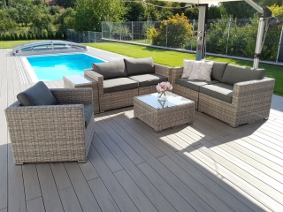 DEOKORK Ratanová variabilná zostava SEVILLA pre 5 osôb  (sivá) obr-1