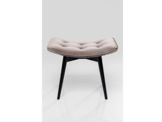 Black Vicky Velvet taburetka sivá