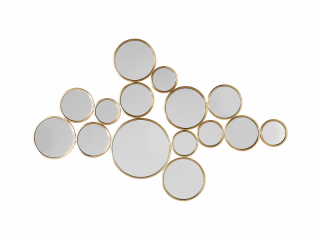 Bubbles zrkadlo 138 x 93 cm mosadzné