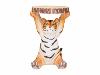 Animal príručný stolík tiger hnedý Ø35 cm