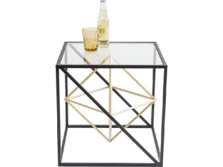 Prisma príručný stolík čierny/zlatý