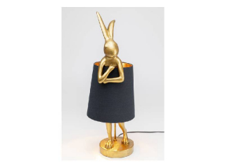 Animal Rabbit stolná lampa zlato-čierna