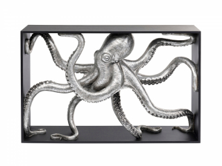 Calmar konzolový stolík strieborný/čierny