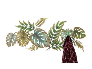 Jungle nástenný vešiak zelený