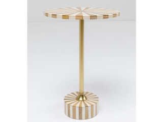 Domero Cirque príručný stolík biely Ø40 cm