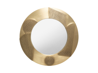 Futuro nástenné zrkadlo zlaté Ø80 cm