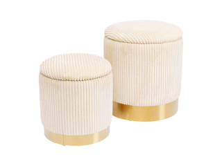 Cherry set 2 taburetiek krémové