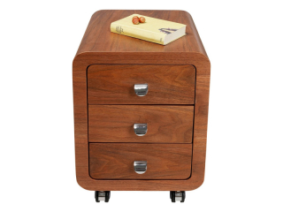 Club skrinka na kolieskach hnedá