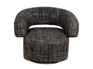 Maye Bow otočné kreslo sivo-čierne