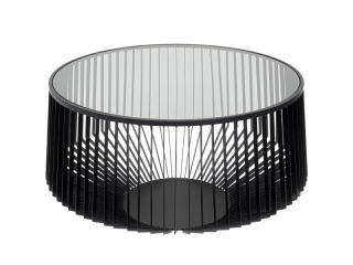 Corinne konferenčný stolík čierny Ø80 cm