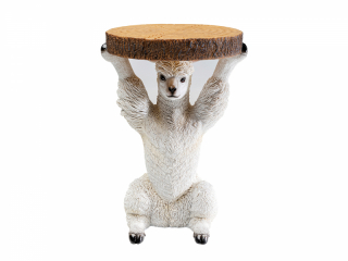 Lama Animal príručný stolík biely Ø32 cm
