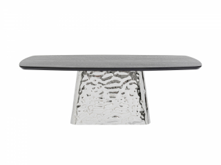Caldera jedálenský stôl strieborno-čierny  220 cm
