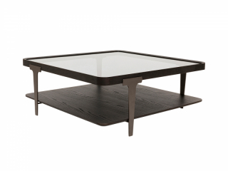 Divine konferenčný stolík hnedý 100x100 cm