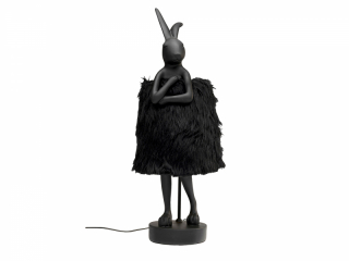 Animal Rabbit Fur stolová lampa čierno-zlatá
