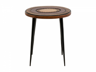 Medina Oval príručný stolík hnedý 40x30 cm