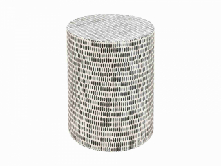 Piano príručný stolík biely Ø36 cm