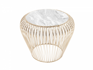 Beam príručný stolík mramor zlatý