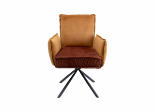 Chelsea stolička s podrúčkami hnedá