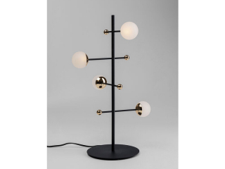 Trapez stolná lampa čierna