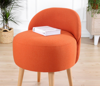 ASIR Taburet CORVILE oranžový obr-3