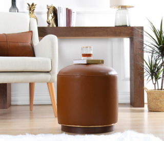 ASIR Taburet MILOTTE hnedý obr-2