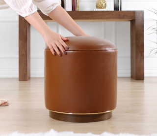 ASIR Taburet MILOTTE hnedý obr-3