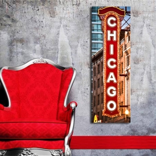 ASIR Obraz na plátne CHICAGO s LED podsvietením 30 cm obr-1