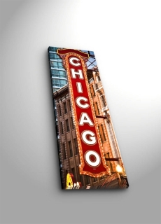 ASIR Obraz na plátne CHICAGO s LED podsvietením 30 cm obr-3
