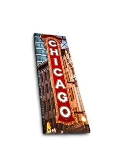 ASIR Obraz na plátne CHICAGO s LED podsvietením 30 cm obr-4