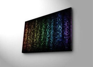 ASIR Obraz s LED podsvietením FAREBNÉ TEČKY 45 cm plátno obr-4