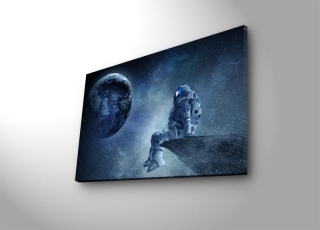 ASIR Obraz na plátne ASTRONAUT s led osvetlením 45 cm obr-1