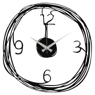 ASIR Kovové nástenné hodiny 48 cm čierne obr-1