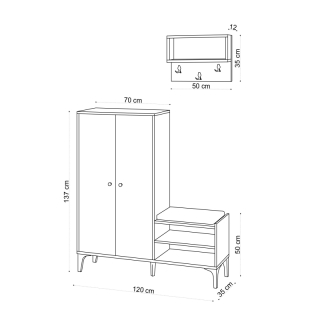 ASIR Predsieňová stena JESS dub obr-4