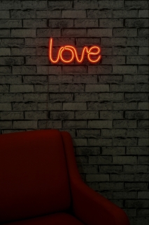 ASIR Nástenná dekorácia LOVE s LED podsvietením 37 cm červená obr-2