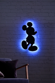 ASIR Nástenná dekorácia MICKEY MOUSE s LED podsvietením 30 cm modrá obr-2