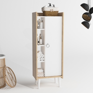 ASIR Kúpeľňová skrinka LAGOMOOD dub biely obr-2