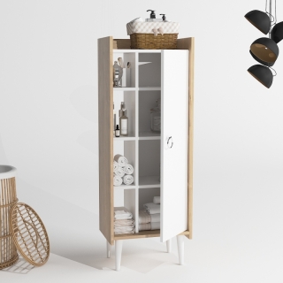 ASIR Kúpeľňová skrinka LAGOMOOD dub biely obr-4