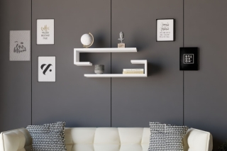 ASIR Nástenná polica ELDO biela